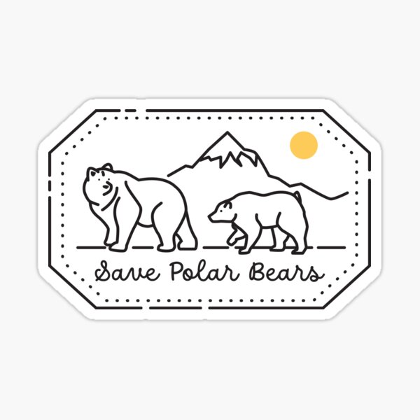 Polar Bear On Ice Stickers – KyariKreations