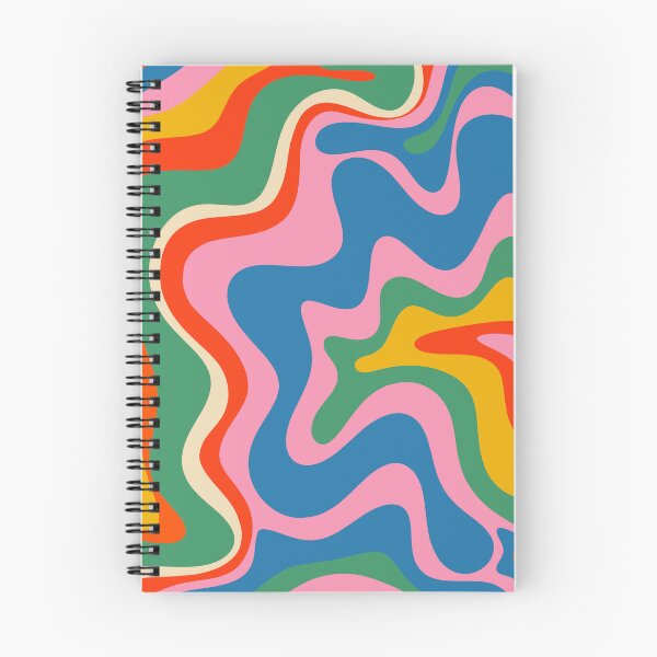 Item preview, Retro Liquid Swirl Abstract Pattern in Vintage Rainbow Colors designed and sold by kierkegaard.