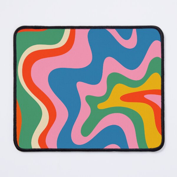 Item preview, Retro Liquid Swirl Abstract Pattern in Vintage Rainbow Colors designed and sold by kierkegaard.