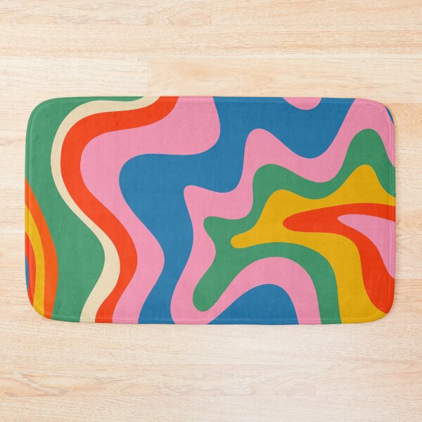 Item preview, Retro Liquid Swirl Abstract Pattern in Vintage Rainbow Colors designed and sold by kierkegaard.