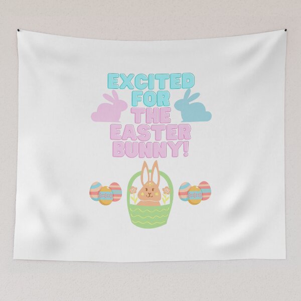 Item preview, Excited For The Easter Bunny! - Easter Themed Baby Gift - Easter Eggs & Spring Rabbits for Children designed and sold by raretshirtsuk.