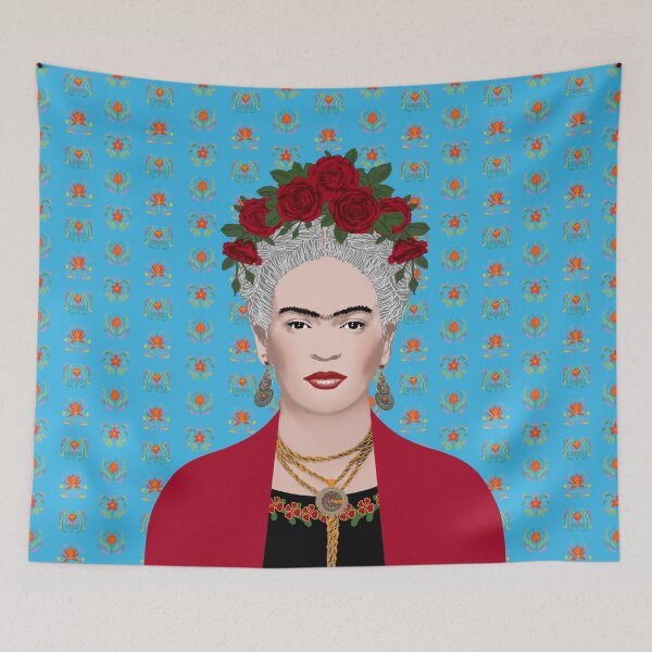 Item preview, Frida Gray - Blue Garden (Fri) designed and sold by OG2U.