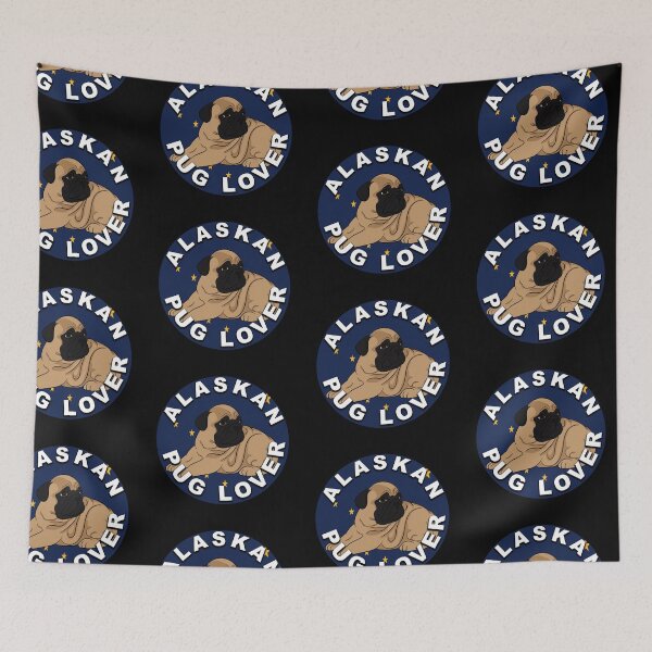 Item preview, Alaskan pug lover, flag artistic style 2 dog designed and sold by SamRVstore.