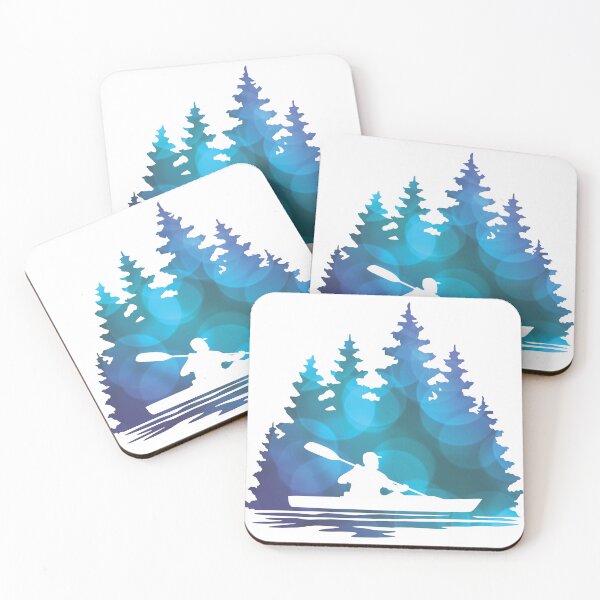 Item preview, Blue Abstract Kayaker Silhouette designed and sold by Sam Morrison.