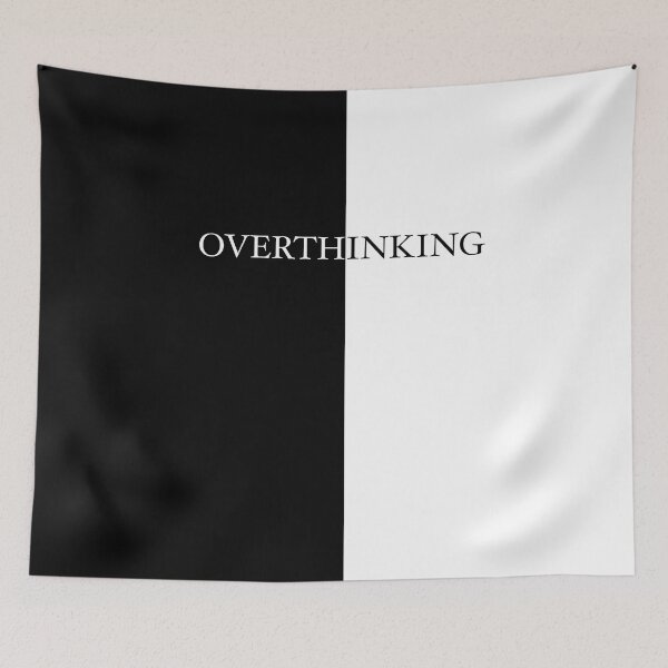 Item preview, Overthinking Split Black And White Design designed and sold by Bornint Designs.