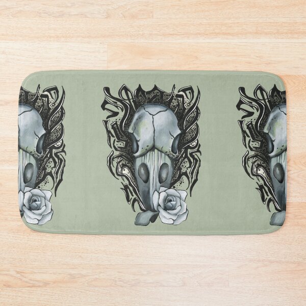 Item preview, Animal skull and rose designed and sold by KnowingWonder.