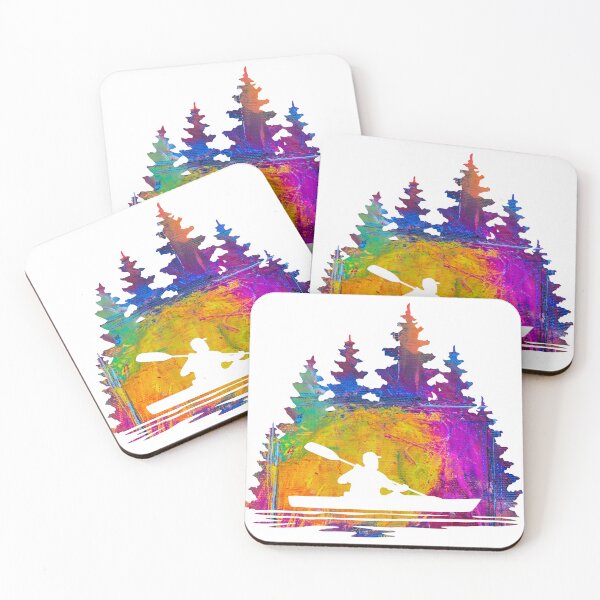 Item preview, Rainbow Abstract Kayaker Silhouette designed and sold by Sam Morrison.