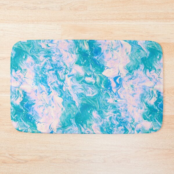 Item preview, Aqua Green and Pink Detailed Marbled Pattern designed and sold by nimreninmu.
