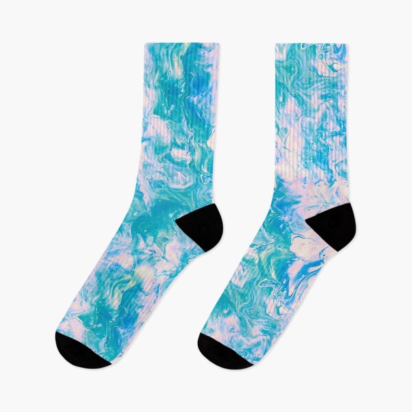 Item preview, Aqua Green and Pink Detailed Marbled Pattern designed and sold by nimreninmu.