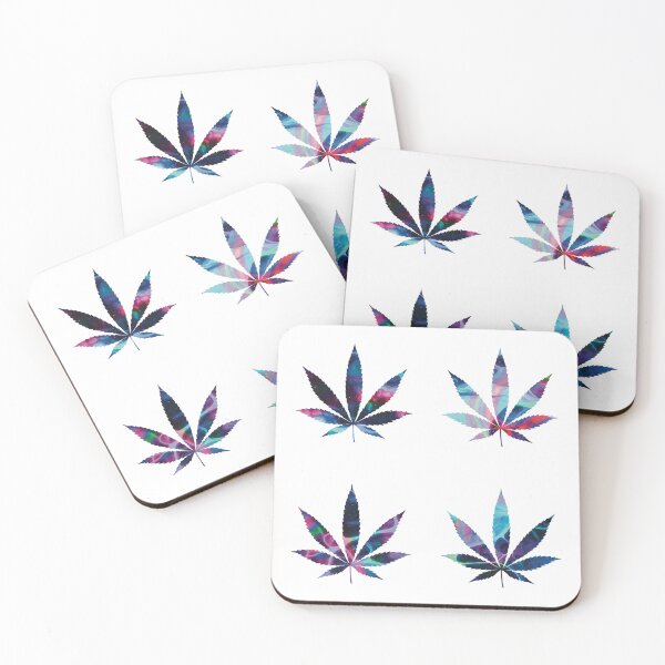 Item preview, Psychedelic Colors Marijuana Leaf Pattern 4 Sticker Multipack Version 11 designed and sold by YomeHayin.