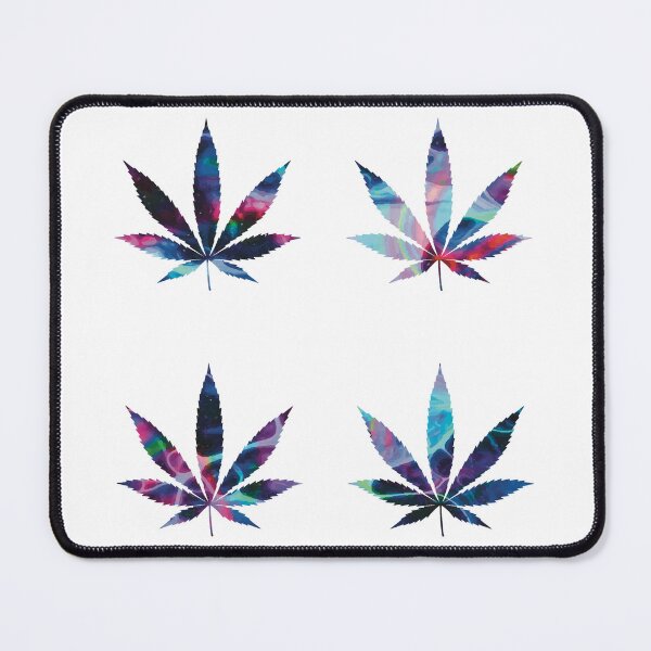 Item preview, Psychedelic Colors Marijuana Leaf Pattern 4 Sticker Multipack Version 11 designed and sold by YomeHayin.