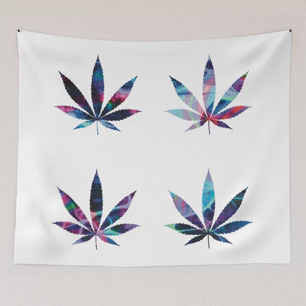 Item preview, Psychedelic Colors Marijuana Leaf Pattern 4 Sticker Multipack Version 11 designed and sold by YomeHayin.