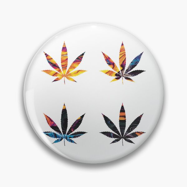 Item preview, Psychedelic Colors Marijuana Leaf Pattern 4 Sticker Multipack Version 12 designed and sold by YomeHayin.