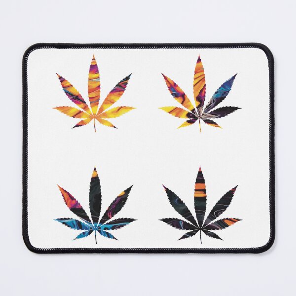 Item preview, Psychedelic Colors Marijuana Leaf Pattern 4 Sticker Multipack Version 12 designed and sold by YomeHayin.