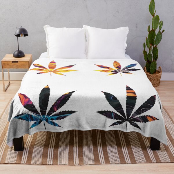 Item preview, Psychedelic Colors Marijuana Leaf Pattern 4 Sticker Multipack Version 12 designed and sold by YomeHayin.