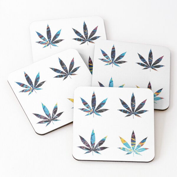 Item preview, Psychedelic Colors Marijuana Leaf Pattern 4 Sticker Multipack Version 13 designed and sold by YomeHayin.