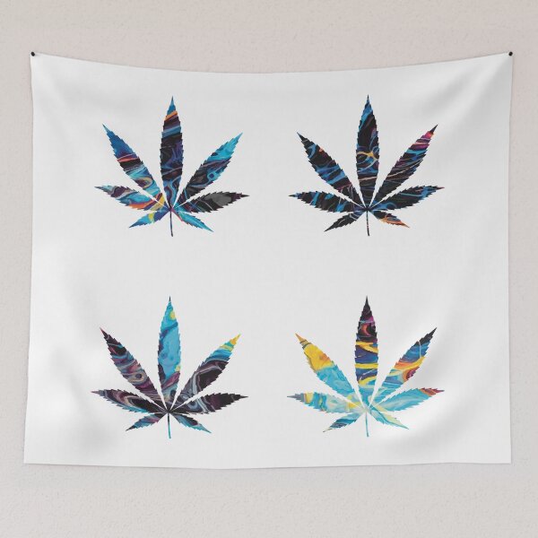 Item preview, Psychedelic Colors Marijuana Leaf Pattern 4 Sticker Multipack Version 13 designed and sold by YomeHayin.