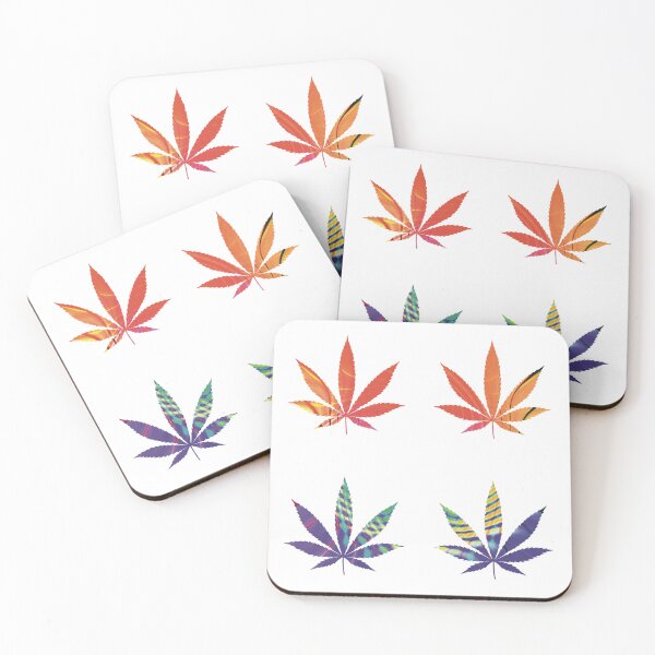 Item preview, Psychedelic Colors Marijuana Leaf Pattern 4 Sticker Multipack Version 14 designed and sold by YomeHayin.