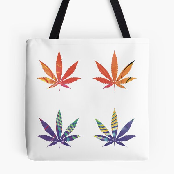 Item preview, Psychedelic Colors Marijuana Leaf Pattern 4 Sticker Multipack Version 14 designed and sold by YomeHayin.