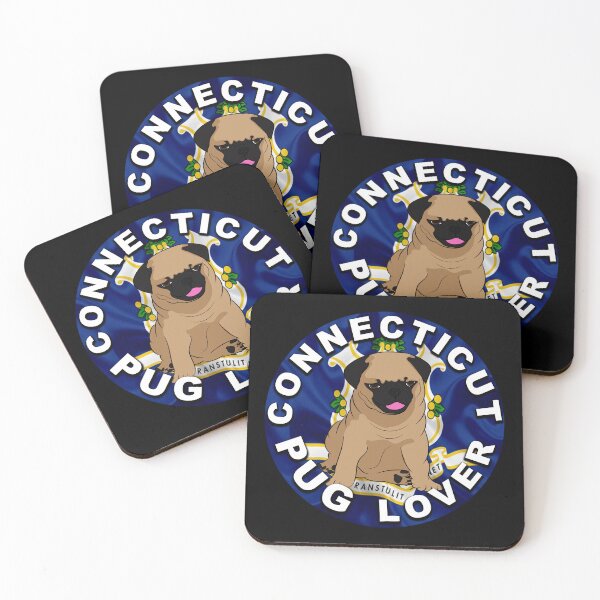 Item preview, Connecticut pug lover, flag artistic dog designed and sold by SamRVstore.