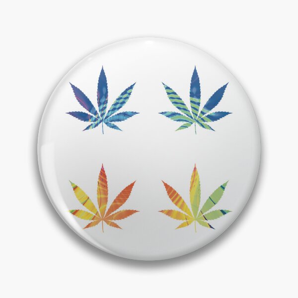 Item preview, Psychedelic Colors Marijuana Leaf Pattern 4 Sticker Multipack Version 15 designed and sold by YomeHayin.