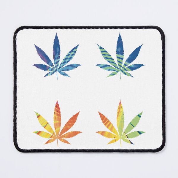 Item preview, Psychedelic Colors Marijuana Leaf Pattern 4 Sticker Multipack Version 15 designed and sold by YomeHayin.