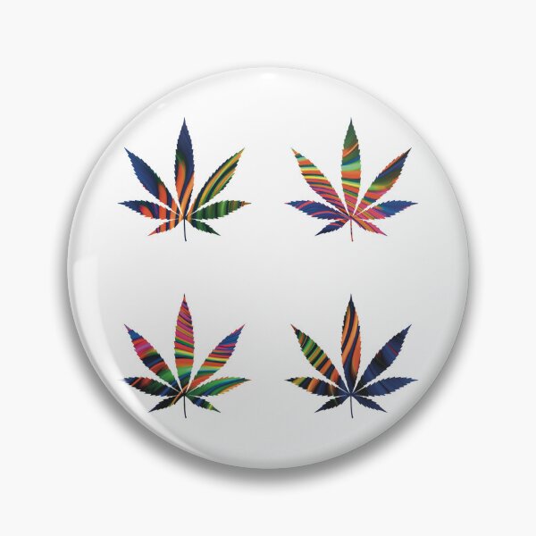 Item preview, Psychedelic Colors Marijuana Leaf Pattern 4 Sticker Multipack Version 16 designed and sold by YomeHayin.