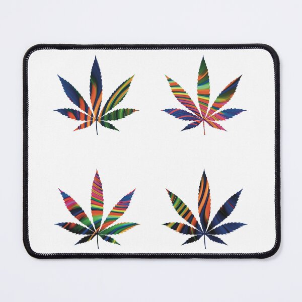 Item preview, Psychedelic Colors Marijuana Leaf Pattern 4 Sticker Multipack Version 16 designed and sold by YomeHayin.