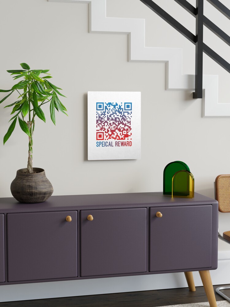 Special Reward Rick Roll - Rick Astley Never Gonna Give You Up Red/Blue  Gradient QR Code Art Print for Sale by TotalTrendsRUs