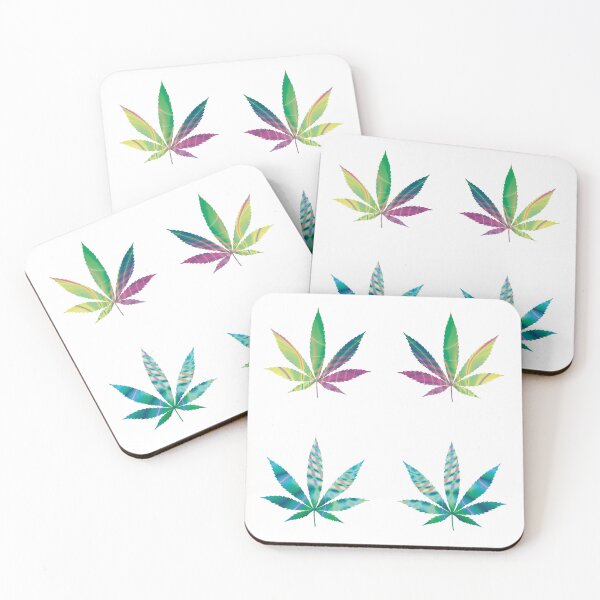 Item preview, Psychedelic Colors Marijuana Leaf Pattern 4 Sticker Multipack Version 17 designed and sold by YomeHayin.