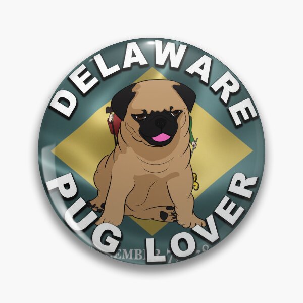 Item preview, Delaware pug lover, flag artistic dog designed and sold by SamRVstore.