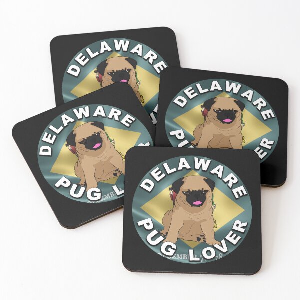Item preview, Delaware pug lover, flag artistic dog designed and sold by SamRVstore.