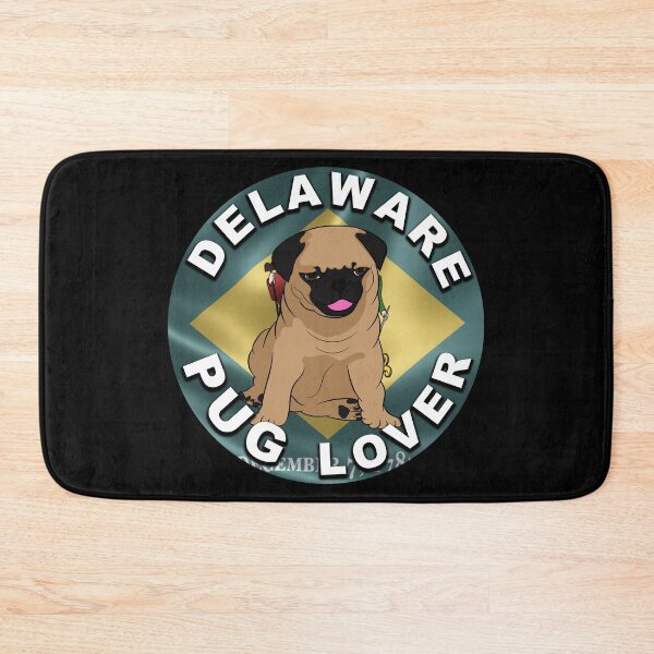 Item preview, Delaware pug lover, flag artistic dog designed and sold by SamRVstore.