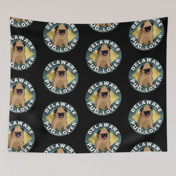 Item preview, Delaware pug lover, flag artistic dog designed and sold by SamRVstore.