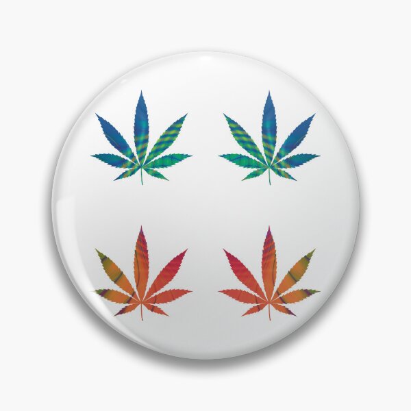 Item preview, Psychedelic Colors Marijuana Leaf Pattern 4 Sticker Multipack Version 18 designed and sold by YomeHayin.