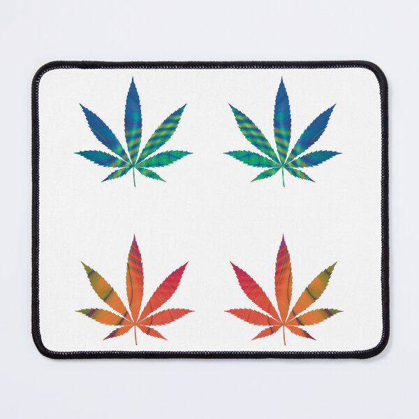 Item preview, Psychedelic Colors Marijuana Leaf Pattern 4 Sticker Multipack Version 18 designed and sold by YomeHayin.