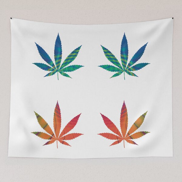 Item preview, Psychedelic Colors Marijuana Leaf Pattern 4 Sticker Multipack Version 18 designed and sold by YomeHayin.