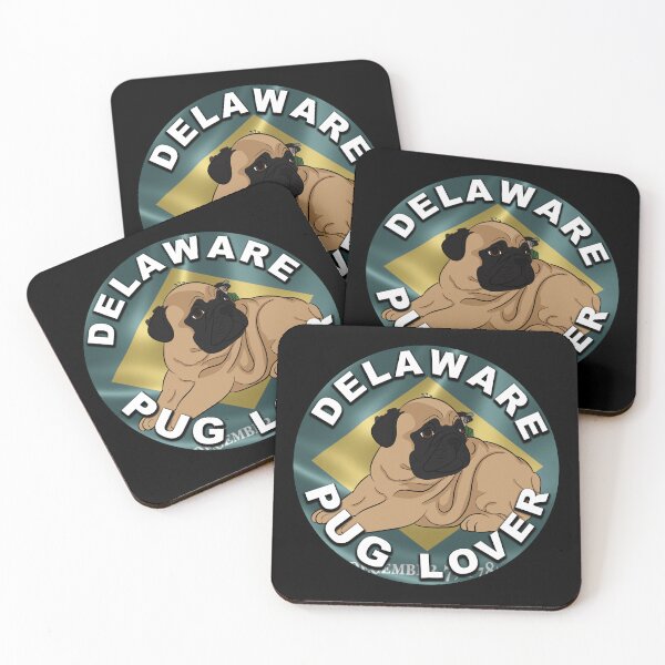 Item preview, Delaware pug lover, flag artistic style 2 dog designed and sold by SamRVstore.