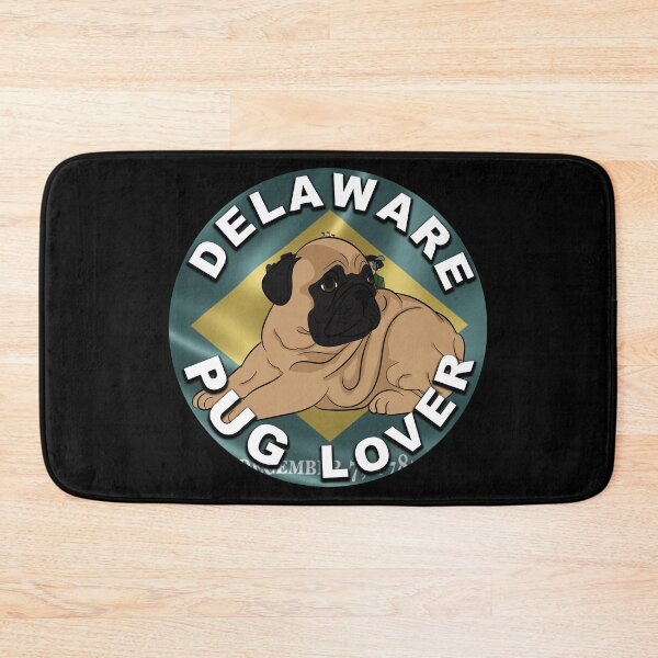 Item preview, Delaware pug lover, flag artistic style 2 dog designed and sold by SamRVstore.