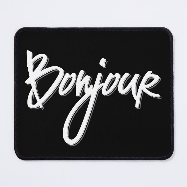 Item preview, Bonjour Script (White Decorative) designed and sold by douglasnorth321.