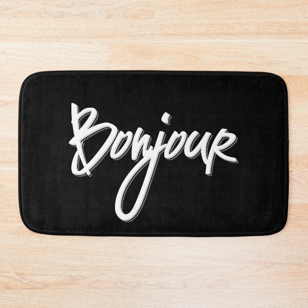 Item preview, Bonjour Script (White Decorative) designed and sold by douglasnorth321.