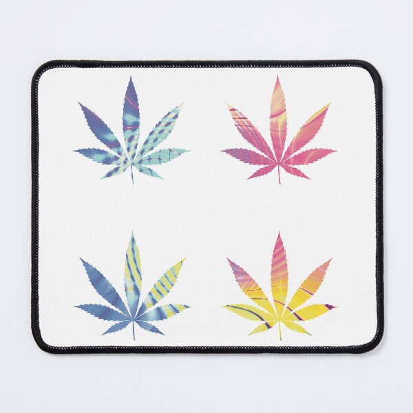 Item preview, Psychedelic Colors Marijuana Leaf Pattern 4 Sticker Multipack Version 19 designed and sold by YomeHayin.