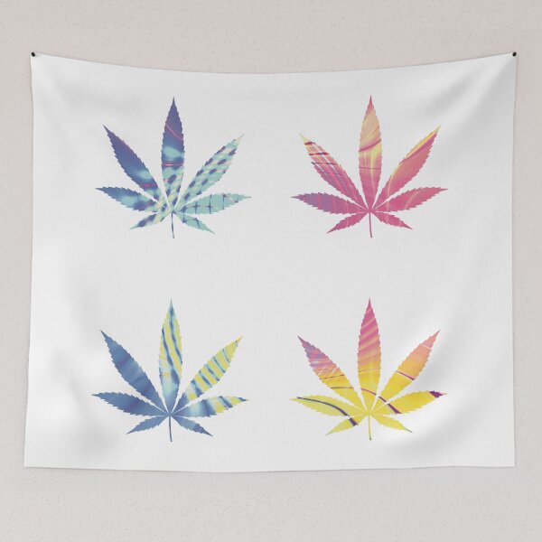 Item preview, Psychedelic Colors Marijuana Leaf Pattern 4 Sticker Multipack Version 19 designed and sold by YomeHayin.