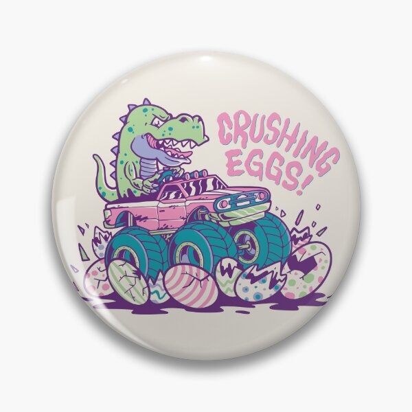 Item preview, Monster Truck Dinosaur Easter Egg Crushing Eggs designed and sold by GrynszpanDezign.