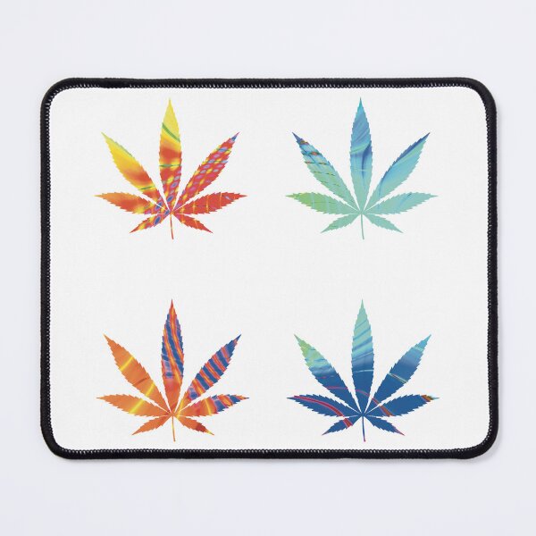 Item preview, Psychedelic Colors Marijuana Leaf Pattern 4 Sticker Multipack Version 20 designed and sold by YomeHayin.