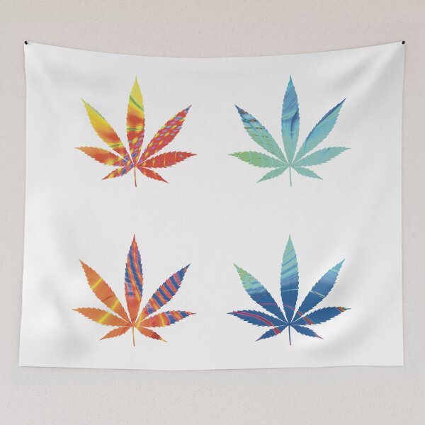 Item preview, Psychedelic Colors Marijuana Leaf Pattern 4 Sticker Multipack Version 20 designed and sold by YomeHayin.