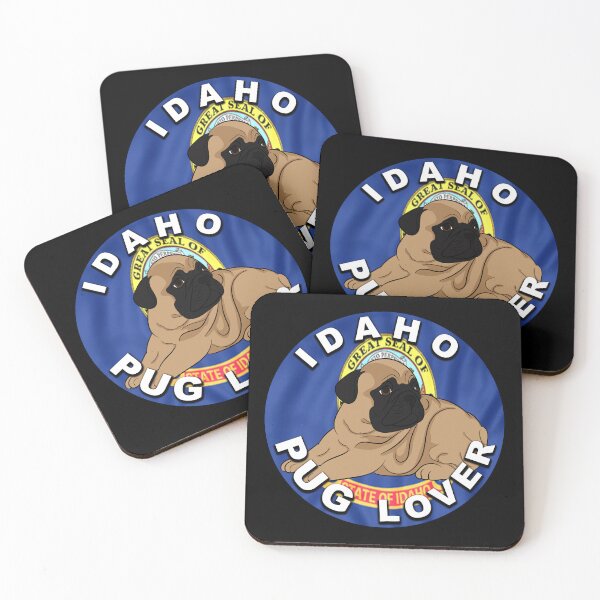 Item preview,  Idaho pug lover, flag artistic style 2 dog designed and sold by SamRVstore.