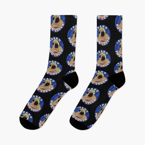 Item preview,  Idaho pug lover, flag artistic style 2 dog designed and sold by SamRVstore.