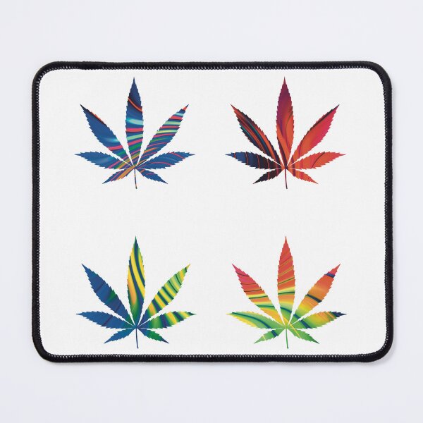Item preview, Psychedelic Colors Marijuana Leaf Pattern 4 Sticker Multipack Version 21 designed and sold by YomeHayin.