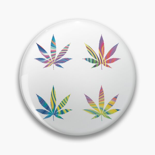 Item preview, Psychedelic Colors Marijuana Leaf Pattern 4 Sticker Multipack Version 22 designed and sold by YomeHayin.